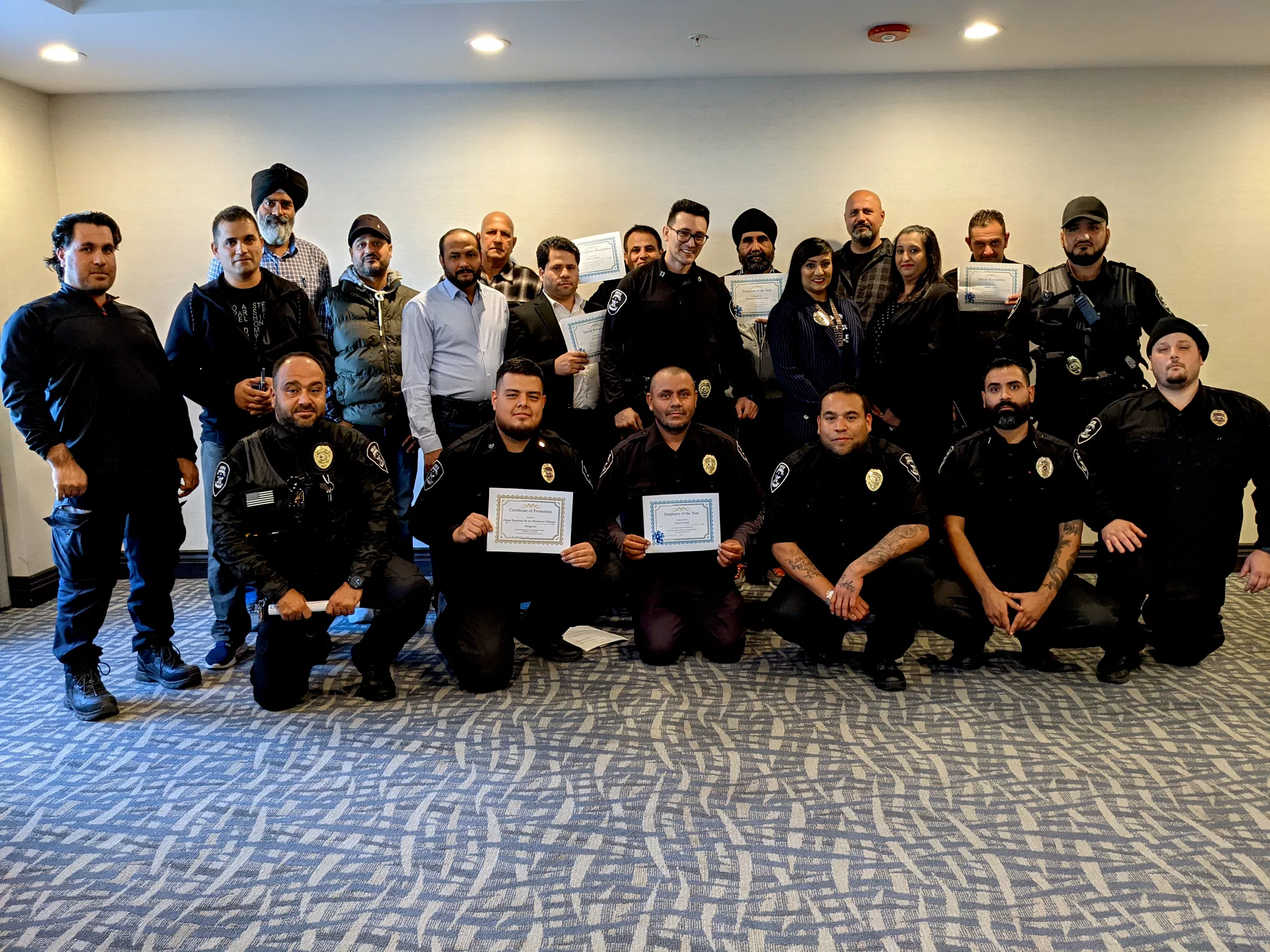 AONE Security team gathered together